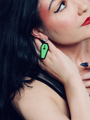 Load image into Gallery viewer, Neon Coffin Earrings - Lisa Lassi
