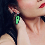 Load image into Gallery viewer, Neon Coffin Earrings - Lisa Lassi
