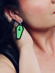 Load image into Gallery viewer, Neon Coffin Earrings - Lisa Lassi
