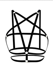 Load image into Gallery viewer, Pentagram Strappy Caged harness Bra - Lisa Lassi
