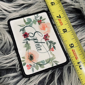 Personalized Floral Name Patch