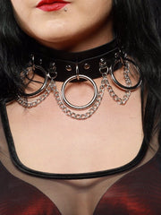 Load image into Gallery viewer, Pleather Bondage Choker - Lisa Lassi
