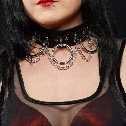 Pleather Bondage Choker - Lisa Lassi