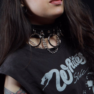 Pleather Bondage Choker - Lisa Lassi