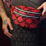 Load image into Gallery viewer, Red Snake Print GoGo Fanny Pack - Lisa Lassi
