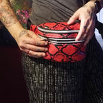 Load image into Gallery viewer, Red Snake Print GoGo Fanny Pack - Lisa Lassi
