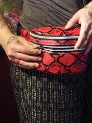 Load image into Gallery viewer, Red Snake Print GoGo Fanny Pack - Lisa Lassi
