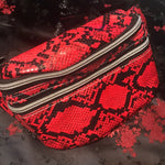 Load image into Gallery viewer, Red Snake Print GoGo Fanny Pack - Lisa Lassi
