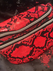 Load image into Gallery viewer, Red Snake Print GoGo Fanny Pack - Lisa Lassi
