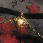 Load image into Gallery viewer, Regal Heart and Gold Chains Choker - Lisa Lassi
