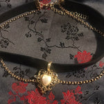 Load image into Gallery viewer, Regal Heart and Gold Chains Choker - Lisa Lassi
