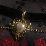 Load image into Gallery viewer, Regal Heart and Gold Chains Choker - Lisa Lassi

