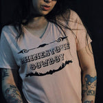 Load image into Gallery viewer, Rhinestone Cowboy Peachy V-Neck Tee
