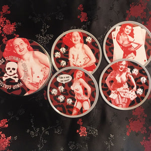 Rockabilly Pin-Up Girls Coasters Set - Lisa Lassi