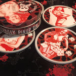 Load image into Gallery viewer, Rockabilly Pin-Up Girls Coasters Set - Lisa Lassi
