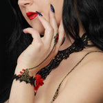 Load image into Gallery viewer, Rose And Lace Bracelet Ring Combo - Lisa Lassi
