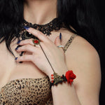 Load image into Gallery viewer, Rose And Lace Bracelet Ring Combo - Lisa Lassi
