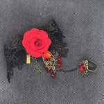 Load image into Gallery viewer, Rose And Lace Bracelet Ring Combo - Lisa Lassi
