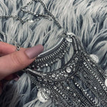 Load image into Gallery viewer, Silver Chain and Coin Statement Necklace
