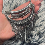 Load image into Gallery viewer, Silver Chain and Coin Statement Necklace
