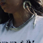 Load image into Gallery viewer, Silver Snake Necklace
