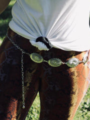 Load image into Gallery viewer, Simple Silver Concho Belt
