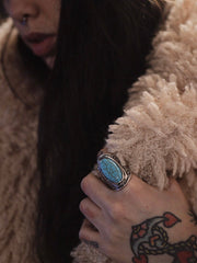 Load image into Gallery viewer, Turquoise Adjustable Ring
