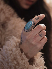 Load image into Gallery viewer, Turquoise Adjustable Ring
