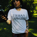 Load image into Gallery viewer, Urban Cowgirl Cow Print Tee
