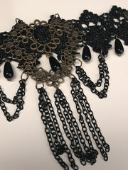 Load image into Gallery viewer, Vintage Style Black Lace Armband - Lisa Lassi