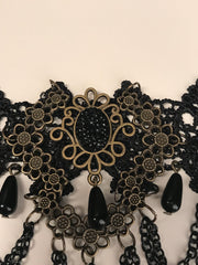 Load image into Gallery viewer, Vintage Style Black Lace Armband - Lisa Lassi