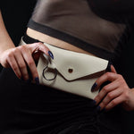 Load image into Gallery viewer, White Mini Snap Pouch - Lisa Lassi
