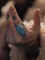 Load image into Gallery viewer, Turquoise Adjustable Ring
