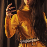 Load image into Gallery viewer, Mustard Velvet GoGo Dress
