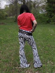 Load image into Gallery viewer, Zebra Print Flare Pants
