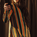 Load image into Gallery viewer, Rainbow Serape Velvet GoGo Dress

