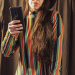 Load image into Gallery viewer, Rainbow Serape Velvet GoGo Dress
