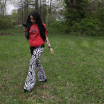 Load image into Gallery viewer, Zebra Print Flare Pants
