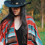 Load image into Gallery viewer, Cow Skull Ruana Wrap - Lisa Lassi
