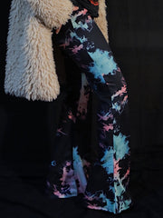 Load image into Gallery viewer, Black Tie-Dye Flare Pants
