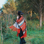 Load image into Gallery viewer, Cow Skull Ruana Wrap - Lisa Lassi
