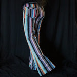 Load image into Gallery viewer, Striped Bell Bottom Jeans
