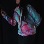 Load image into Gallery viewer, Tye-Dye Liquid Moto Jacket
