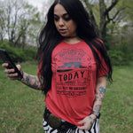 Load image into Gallery viewer, Bother Me Tomorrow CCR red tee
