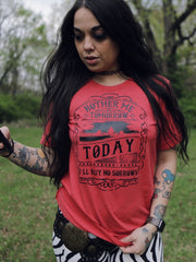 Load image into Gallery viewer, Bother Me Tomorrow CCR red tee
