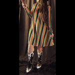 Load image into Gallery viewer, Rainbow Serape Velvet GoGo Dress
