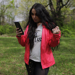 Load image into Gallery viewer, Pink Vegan Leather Jacket with Front and Back Yoke Stud Detailing
