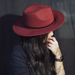 Load image into Gallery viewer, Burgundy Western Hat
