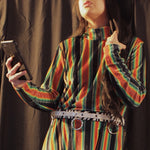Load image into Gallery viewer, Rainbow Serape Velvet GoGo Dress
