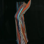 Load image into Gallery viewer, Red Stripe Flares with White Fringe
